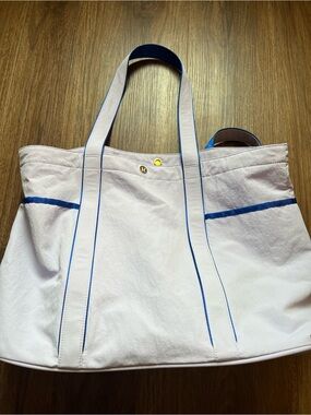 lululemon athletica Lavender Tote with Blue Trim